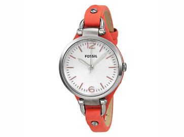 Horlogeband Fossil ES3219 Onderliggend Leder Oranje 8mm
